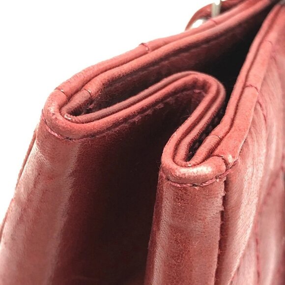 CHANEL Chocolate bar 2.55 Chain Shoulder Bag Tote Bag Lambskin Leather Red - Picture 9 of 13